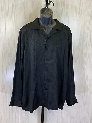 J. Ferrar Snake Button Up Dress Shirt Men's Size XL Black NEW MSRP $80 • $19.99