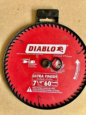 Diablo Ultra Finish 7 1/4  60 Teeth Circular Saw Blade #D0760-NEW IN PACKAGE • $18.95