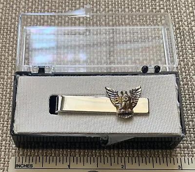 NOS VTG EAGLE SCOUT Boy Scouts Of America TIE CLIP BSA Bar Clasp #347 Sterling • $79.99