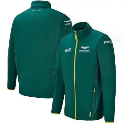 Green Aston Martin F1 Team Sleeve Men Softshell Jacket UK • £43.20