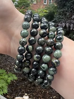 Kambaba Jasper Crystal Beaded Bracelet 8mm Mother Earth Stability Nurturer AAA+ • £6.99