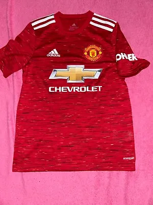Adidas Manchester United Jersey ✅ Youth Kids Boys Girls Small Red Soccer Shirt • $18.40