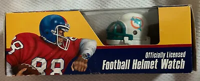 Miami Dolphins Vintage Football Helmet Watch Rare Fremark Licensed Open Box • $33