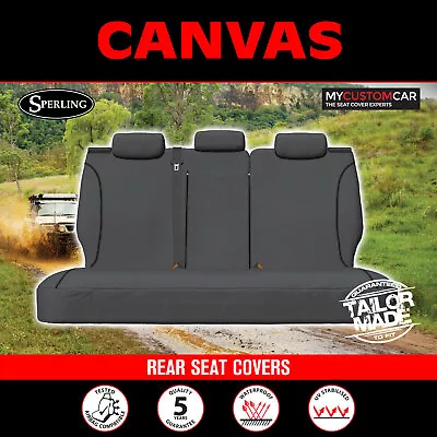 Nissan Pathfinder R52 SUV 2013-2021 Canvas Grey Custom Rear (Row 3) Seat Covers • $239