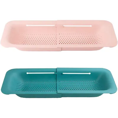 Collapsible Colander Over The Sink Drain Strainer Expandable Fruits CocjJ • £10.48