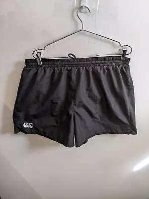 Canterbury Shorts Mens Extra Large Black Cotton Blend Rugby Footy Bottoms • £15.51