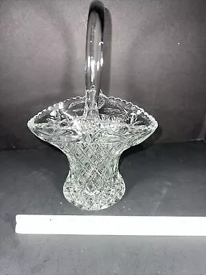 Vintage Easter Basket Bride Wedding Gift 11” Princess House Crystal Leaded Glass • $17.99