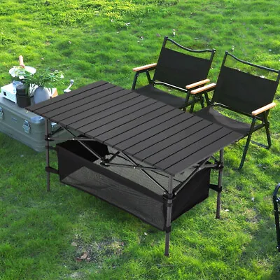 Folding Table Portable Outdoor Garden Picnic Party BBQ Camping Equipment W/ Bag • £40.95