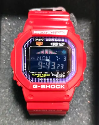 CASIO G-SHOCK GWX-5600C-4JF G-LIDE Tough Solar Radio Digital Men Wrist Watch Red • $256.17