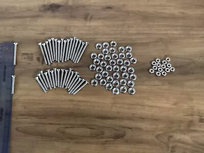 Marine Boating SS Flathead Machine Screws  Finishing Washers & Hex Nuts Lot • $5