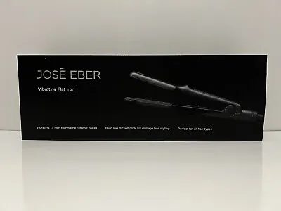 JOSE' EBER 1.25  Vibrating Flat Iron Ceramic Plates Dual Voltage Solid/Black • $79.99