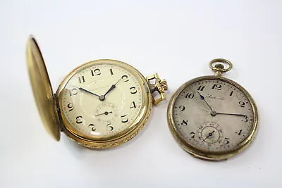£6.50 • Buy Men's Rolled Gold Vintage POCKET WATCHES Hand-wind Non-Working X 2