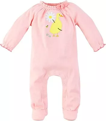 New Mud Pie Baby Girl Sleeper Pink 6-9 Months PINK DUCK Footed Shower Gift • $35