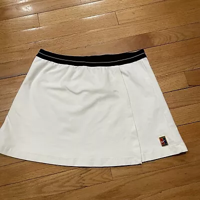 Vintage Nike Tennis Skirt Size Medium M 8-10 White Elastic Waist Length 14” • $44