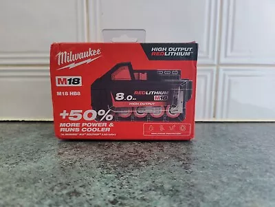 Milwaukee M18HB8 18V REDLITHIUM 8.0Ah High Output Battery • £105