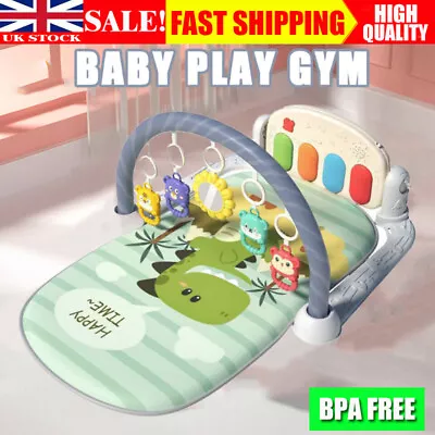 Baby Playmat Kick Lay Play Piano Fitness Gym Arch Musical Floor Mat ACTIVITY Mat • £17.59