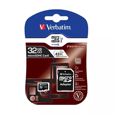 Verbatim 32GB MicroSD SDHC SDXC Class10 UHS-I Memory Card • $29.95