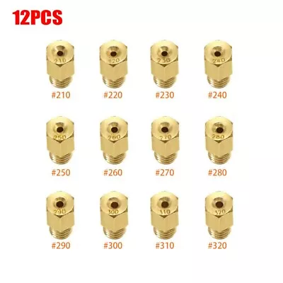 12Pcs Carburetor Main Jet Kit For Mikuni VM TM Carb #210 #320 Jets Motorcycle • £6.79