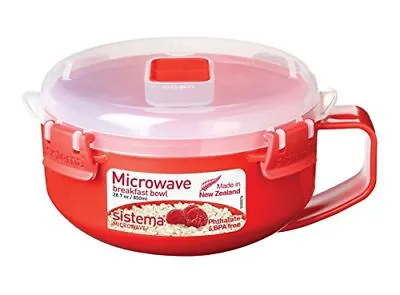Sistema Microwave Breakfast Bowl 850 Ml - Red/Clear • £7.46