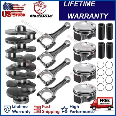 Crankshaft + Conn Rods +Piston & Rings Kit For 2.0 TSI Audi A4 A5 A6 Q5 VW Golf • $373.90