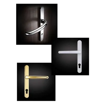 Trojan DDA Long Lever 92PZ UPVC/Composite Door Handles Satin Silver 210mm Fixing • £17.89