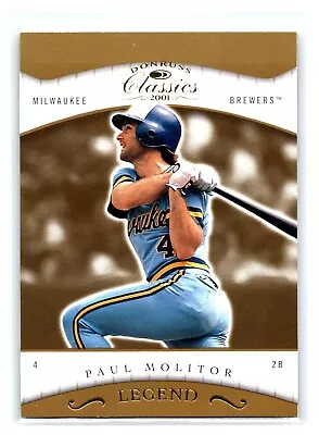 2001 Donruss Classics Legend #195 Paul Molitor Milwaukee Brewers /1755  • $4.99