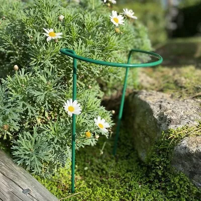 Garden Metal Herbaceous Plant Support Stakes Frame Cage Wire Grow Through Hoops  • £9.99