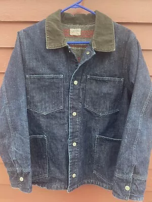 Vintage Men’s Carters Chore Coat Denim Jacket Wool Blanket Lined USA Made Size M • $125