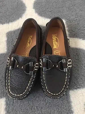 Venettini Brown Loafers Melody Slip-On Moccasins Brown Leather Size 27 US Size 7 • $50