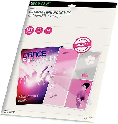 Ilam 125 Microns A3 Glossy Laminating Pouches (Pack Of 25) • £29.31