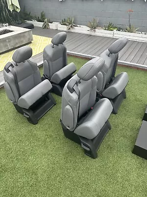 Set Of 4 Gray Captain Seats W Built In Seatbelts. Van Conversion Seats • $1399