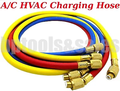 5ft 600/3000 Psi A/c Hvac Charging Hose Set R12 R22 R134a R404 R502 • $21.99