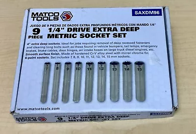 Matco SAXDM96 1/4” Drive Extra Deep Metric Socket Set • $250