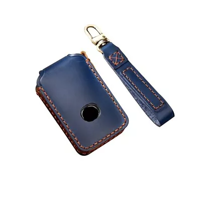 $29.99 • Buy Leather Remote Key Cover Case Fob Shell For Mazda 3 CX4 CX5 CX8 CX9 CX-30 BLUE