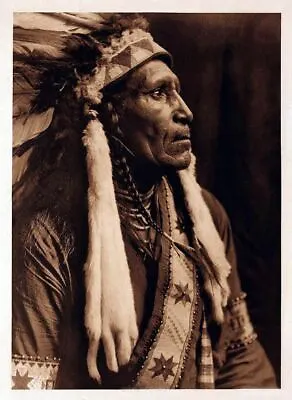 £3.99 • Buy Native American Indian Portrait Raven Blanket Photo Art Print Picture