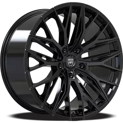 24 Inch 24x10 Lexani ARIES Gloss Black Wheels Rims 5x4.5 5x114.3 +38 • $2181.36