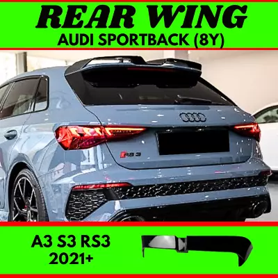 Gloss Black Oettinger Rear Spoiler Fits Audi Hatchback Sportback 8Y 2021+ Trunk • $179.99