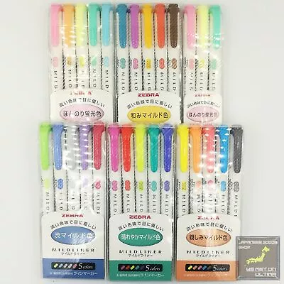 Zebra Mildliner Soft Color Pen Highlighter Marker 5 Colour Pens 6 Set Types • $15.61