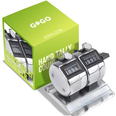 2-Unit 4-Digit Mechanical Tally Counter Desktop With Base Manual Golf Clicker • $16.99