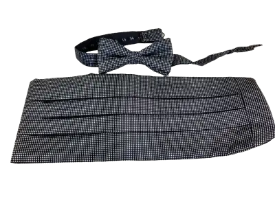 Cummerbund And Bow Tie Set  Men's Formal Vintage SILK  • $23.41