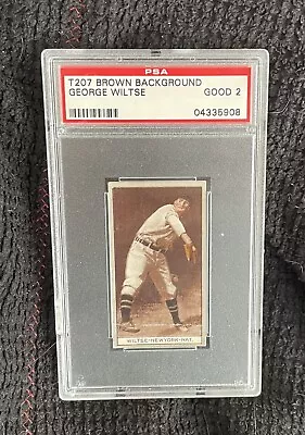 T207 Brown Background George Wiltse Recruit Cigar PSA 2 • $82