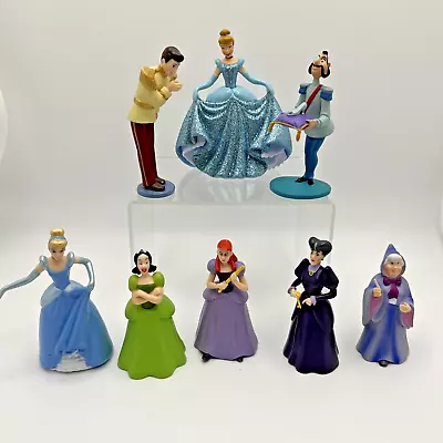 Disney Cinderella Figures Cake Toppers Toys X 8 Play Set Fairy God Mother • £14.99