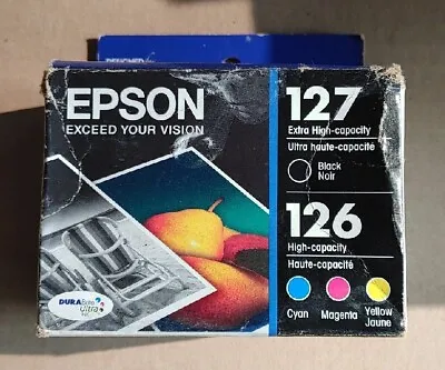 Epson 127/126 (T127120BCS) Ink Cartridge - 4 Pack Oem Sealed Box • $50