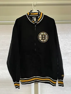 Majestic Boston Bruins  Letterman Style Jacket Size L • $125