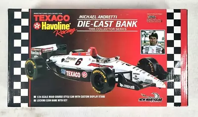 1995 Michael Andretti #6 1/24 Die Cast Coin Bank Indy F1 Texaco Havoline Racing • $28.99