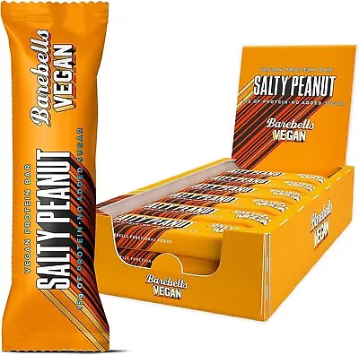 Barebells Vegan Salty Peanut High Protein Bar 12 X 55g Free Shipping World Wide • $185.34