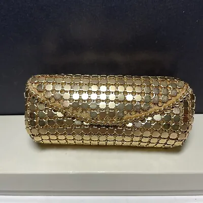 Vintage Chain Mail Metal Lipstick Tube Case Holder With Mirror 3.75” • $14.99