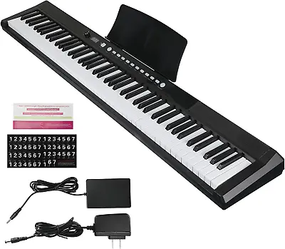 88-Key Full Size Electric Piano Keyboard Set Digital Piano With Sustain Pedal  • $181.99