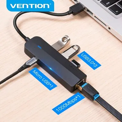USB 3.0 2.0 Hub Ethernet Adapter Gigabit Network Converter Micro USB For Laptop • $26.13