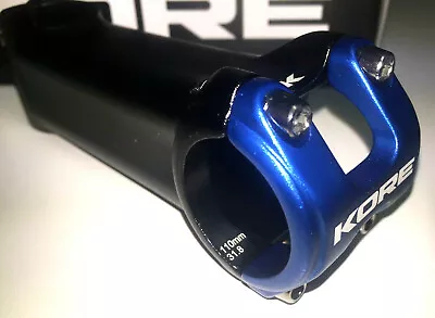 110mm Kore Cubix Bike Stem Black Blue O/S 31.8  1-1/8   6D Threadless • $18.99